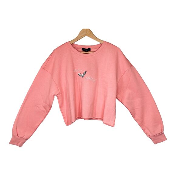 NEW Forever 21 Sweatshirt Angel Energy Crop Size XL - Picture 4 of 4